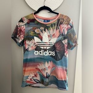Adidas original floral t-shirt